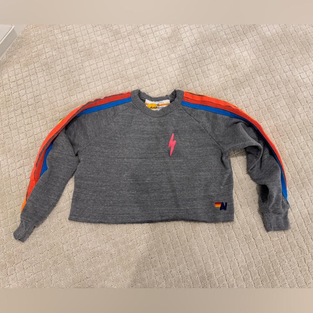 Aviator Nation Cropped Sweatshirt / XS